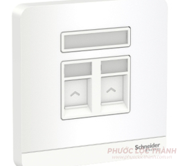 Bộ ổ cắm điện thoại + ổ cắm mạng cat5e trắng