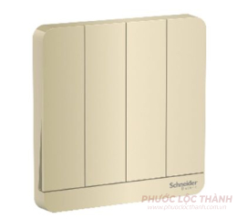 Bộ 4 công tắc 2 chiều 16A có đèn LED vàng ánh kim