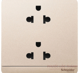 Bộ ổ cắm đôi 3 chấu 16A vàng ánh kim