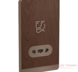 Bộ ổ cắm dao cạo râu vân gỗ 