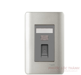 Bộ ổ cắm điện thoại đơn (Xám)