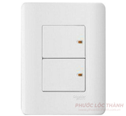 Bộ 2 công tắc 1 chiều 16A (Trắng)