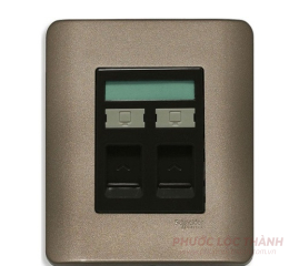 Bộ ổ cắm mạng cat6 đôi (Đồng)