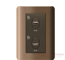 Bộ ổ sạc USB đôi 2.1A (Đồng)