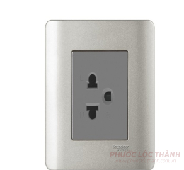 Bộ ổ cắm đơn 3 chấu 16A (Xám)