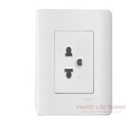 Bộ ổ cắm đơn 3 chấu 16A (Trắng)