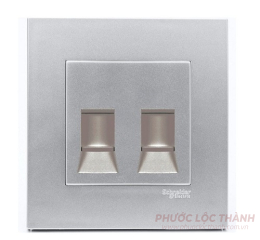 Bộ 2 ổ cắm mạng cat6 (Xám bạc)