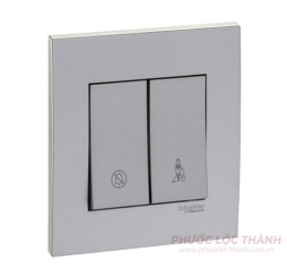 Bộ công tắc không làm phiền, xin dọn phòng (Xám bạc)