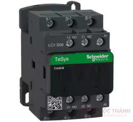 Contactor 3P, cuộn dây điều khiển 220VAC, 50/60Hz, 9A, 1NO+1NC