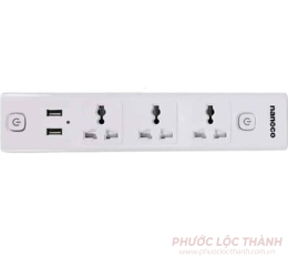 Ổ cắm có dây 3 ổ cắm đa năng + 2 USB + 2 công tắc 5m