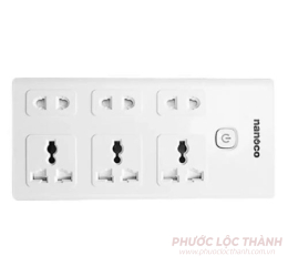 Ổ cắm có dây 3 ổ cắm đa năng + 3 ổ cắm 2 chấu + 1 công tắc 3m