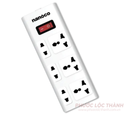 Ổ cắm có dây 3 ổ cắm đa năng + 3 ổ cắm 2 chấu + 1 công tắc 5m