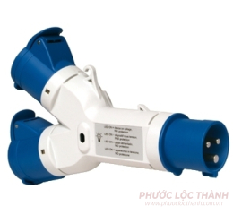 Phích cắm chia 2 ngã 3P 16A 6H IP67