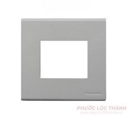 Mặt vuông dùng cho 2 thiết bị màu trắng ánh kim