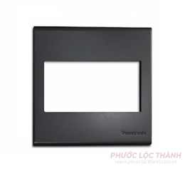 Mặt vuông dùng cho 3 thiết bị đen ánh kim