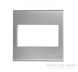 Mặt vuông dùng cho 3 thiết bị trắng ánh kim