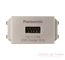 Ổ cắm USB 1 cổng 2.4A vàng ánh kim