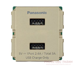 Ổ cắm USB 3A vàng ánh kim