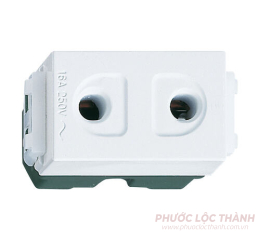 Ổ cắm 2 chấu dùng cho phích cắm tròn 16A 250VAC - cắm nhanh