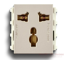 Ổ cắm đôi đa năng vàng ánh kim 16A 250VAC - cắm nhanh