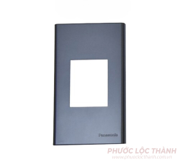 Mặt dùng cho ổ cắm đơn 3 chấu màu đen ánh kim