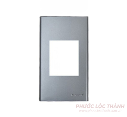 Mặt dùng cho ổ cắm đơn 3 chấu màu xám ánh kim