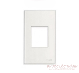 Mặt dùng cho ổ cắm đơn 3 chấu màu trắng ánh kim