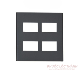 Mặt dùng cho 4 thiết bị màu đen ánh kim