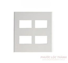 Mặt dùng cho 4 thiết bị màu trắng ánh kim