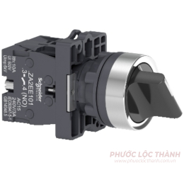 Công tắc xoay Ø22, 2N/O, 3 vị trí tự nhả, tay nắm ngắn