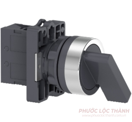 Công tắc xoay Ø22, 1N/O, 2 vị trí tự giữ, tay nắm dài