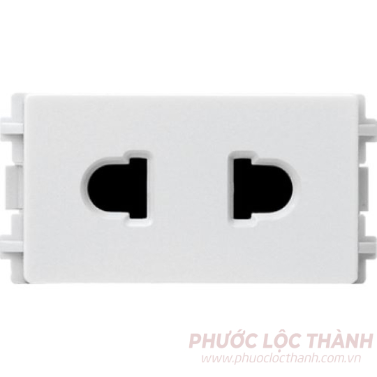 Ổ cắm đơn 2 chấu (trắng)
