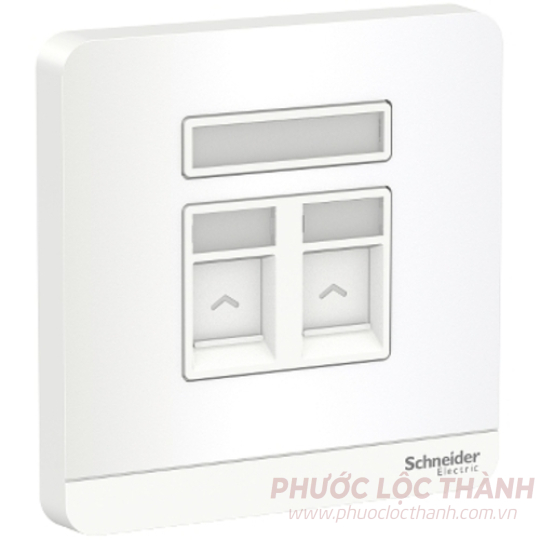Bộ ổ cắm điện thoại + ổ cắm mạng cat5e trắng
