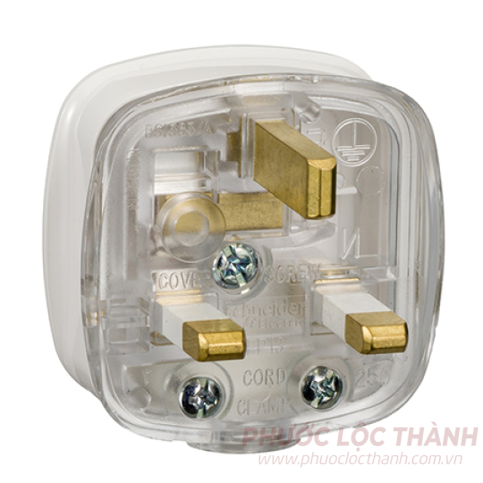 Phích cắm 3 chấu 13A, kiểu Anh, chân cắm vuông
