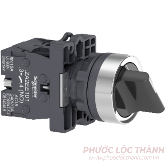 Công tắc xoay Ø22, 2N/O, 3 vị trí tự giữ, tay nắm ngắn